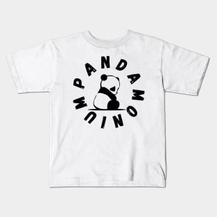 Pandamonium Funny Gift for Gothic Panda Lovers Pandemonium Kids T-Shirt